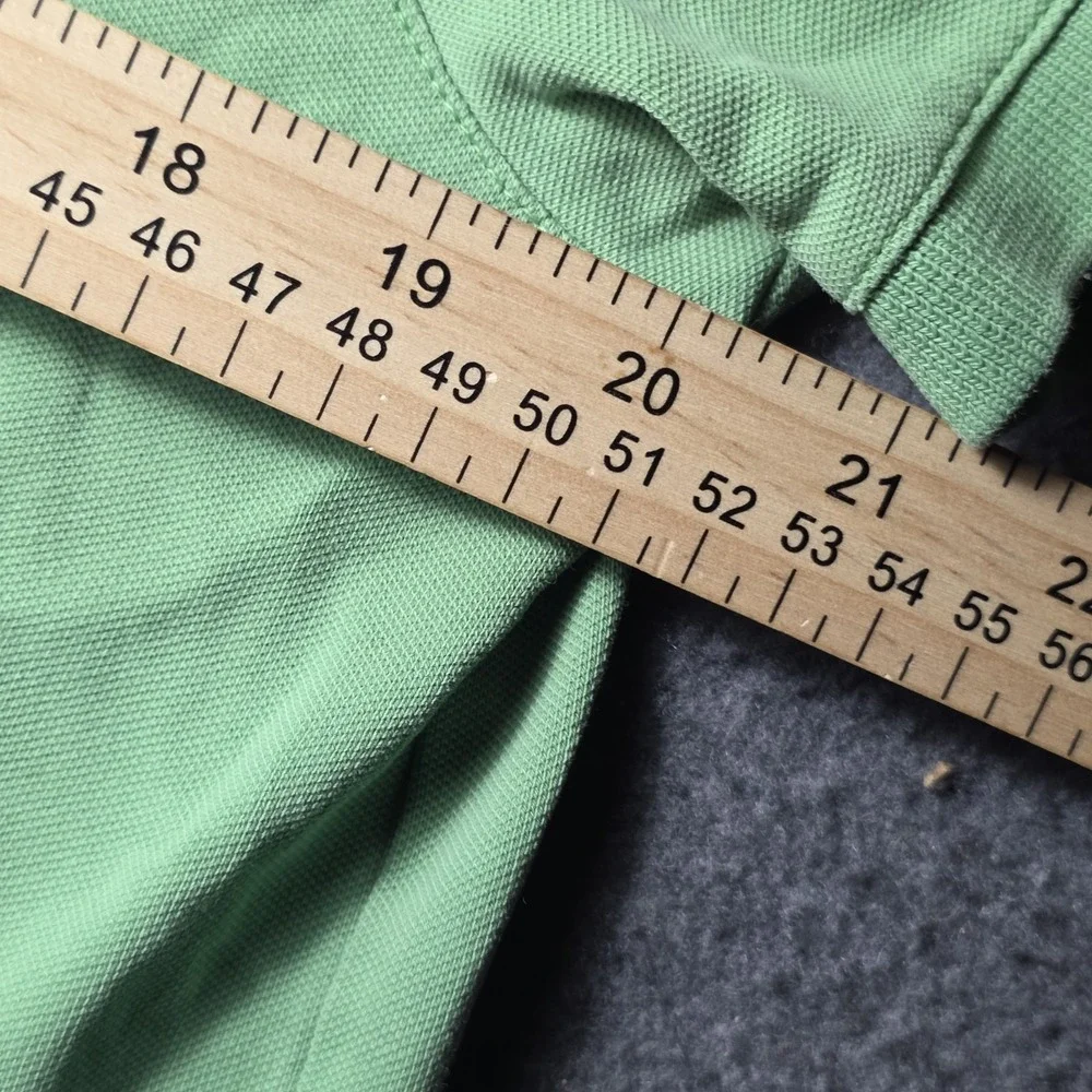 Banana Republic Fitted Pink Polo Green Short Sleeve Elephant Logo Medium 752